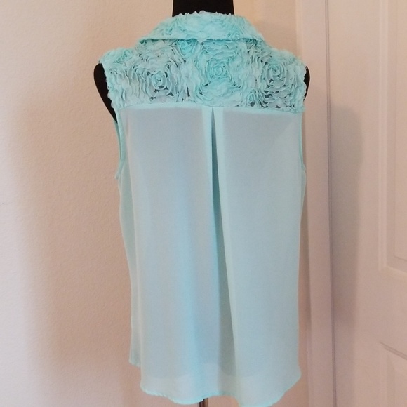 NY Collection | Tops | Ny Collection Sheer Sleevelss Blouse Shell ...